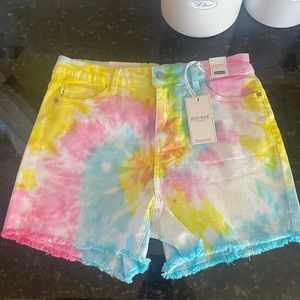 Judy Blue High Waist Tie Dye Cut Off Shorts